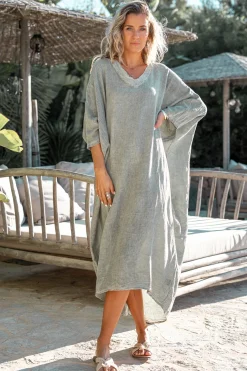 Langer Kaftan Laia Khaki