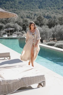 Langer Kimono Impresion Quadrat