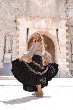 Langer Rock Espanola Schwarz