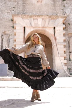 Langer Rock Espanola Schwarz