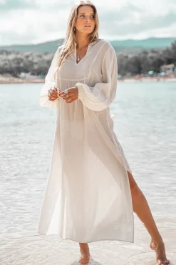 Langes Kleid Jaime Elfenbein