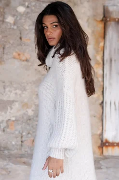 Langes Pulloverkleid Bodine Beige