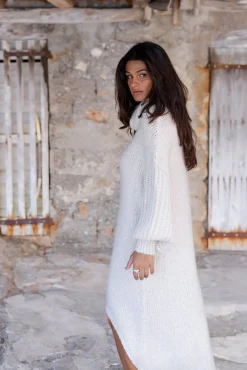 Langes Pulloverkleid Bodine Beige