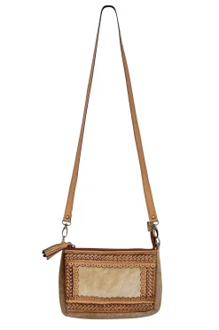 Lederbeutel Tasche Kuh Gold