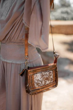 Lederbeutel Tasche Kuh Kamel