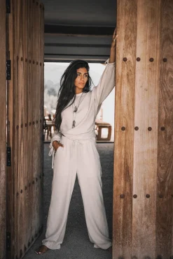 Lyana Leinenhose Hellbeige