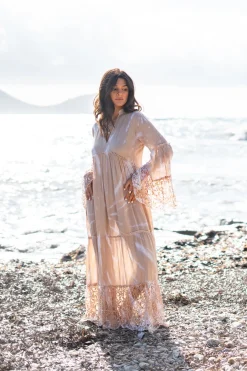 Maxikleid Dali Batik Taupe