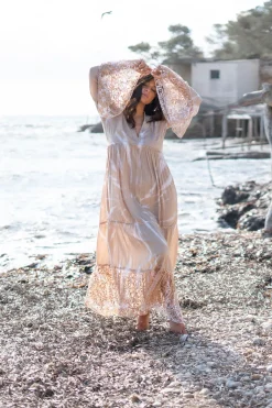 Maxikleid Dali Batik Taupe