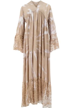 Maxikleid Dali Batik Taupe