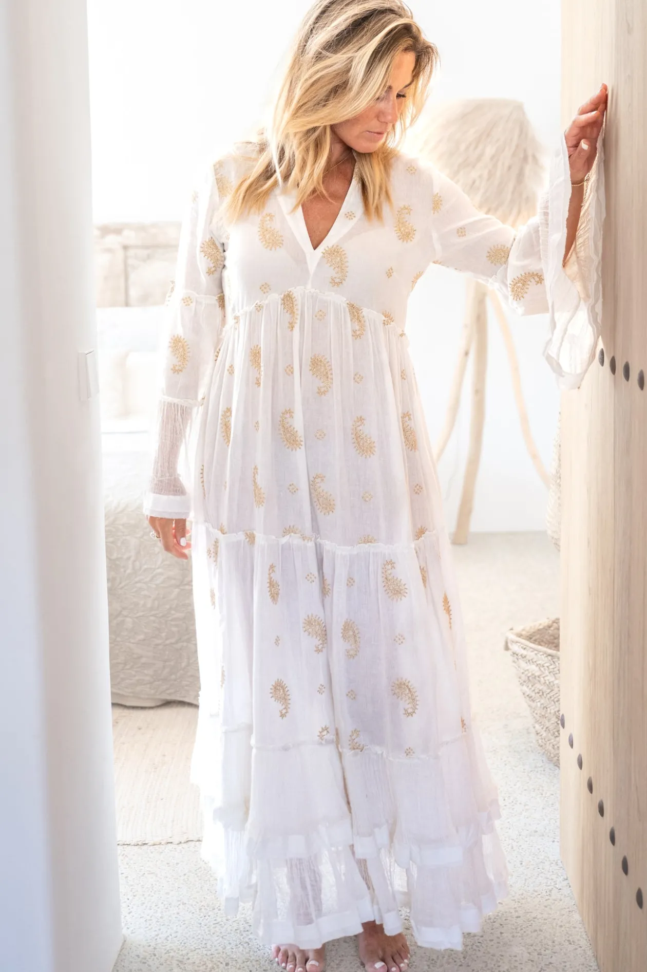 Maxikleid Dali Esencia Elfenbein