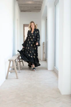 Maxikleid Dali Esencia Schwarz