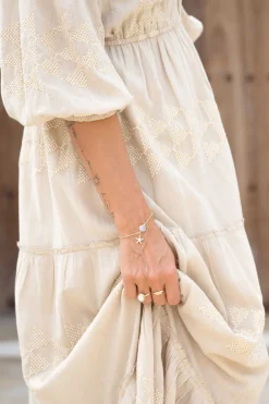 Maxikleid Glorio Cuadros Sand