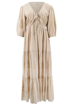 Maxikleid Glorio Cuadros Sand