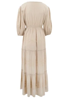 Maxikleid Glorio Cuadros Sand