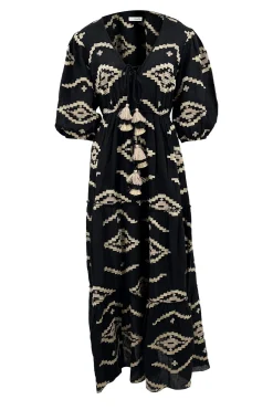 Maxikleid Ida Ethnic Black Print