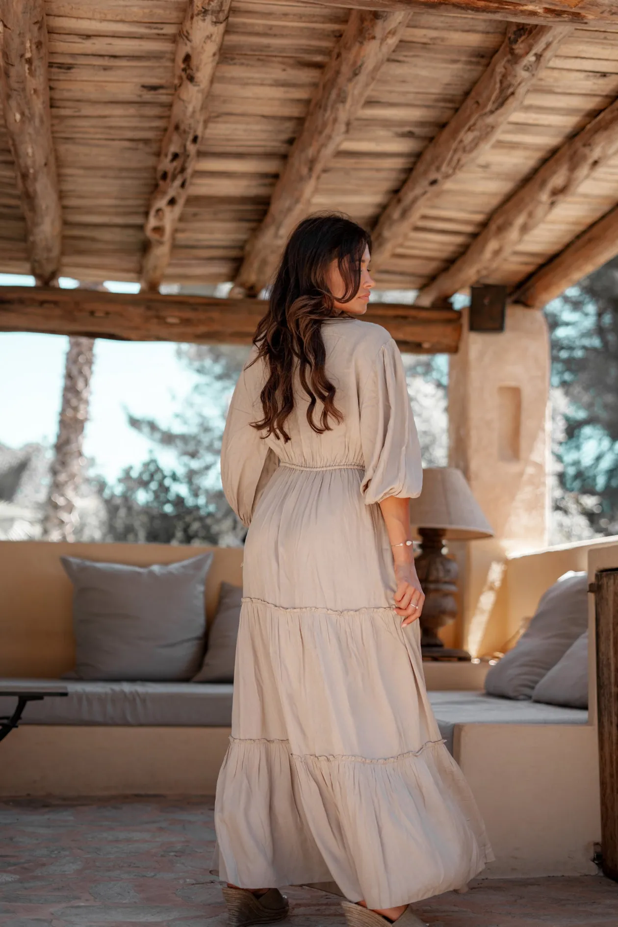 Maxikleid Luciana Helles Taupe