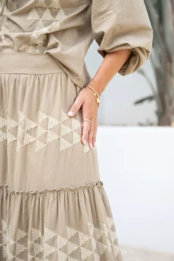 Maxirock Lucia Cuadros Taupe