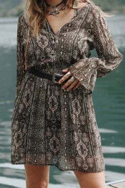 Maya bedrucktes Kittelkleid