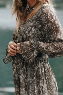 Maya bedrucktes Kittelkleid