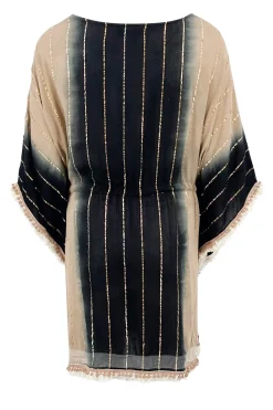 Midi Kimono Schwarzer Sand