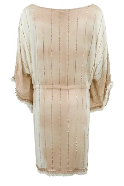 Midi Kimono Weiß Beige