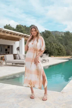 Milica Pfirsich Kleid