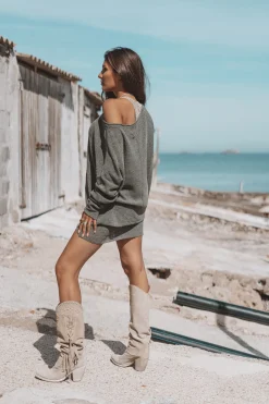 Milou Strickrock Khaki