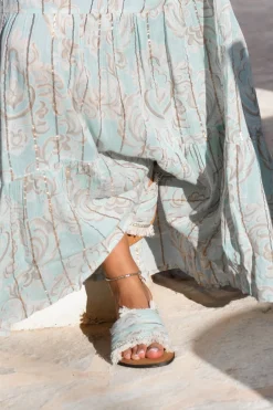 Pantoffel Inessa Mint Print