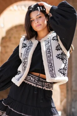 Pelzgilet Espanola Helles Taupe