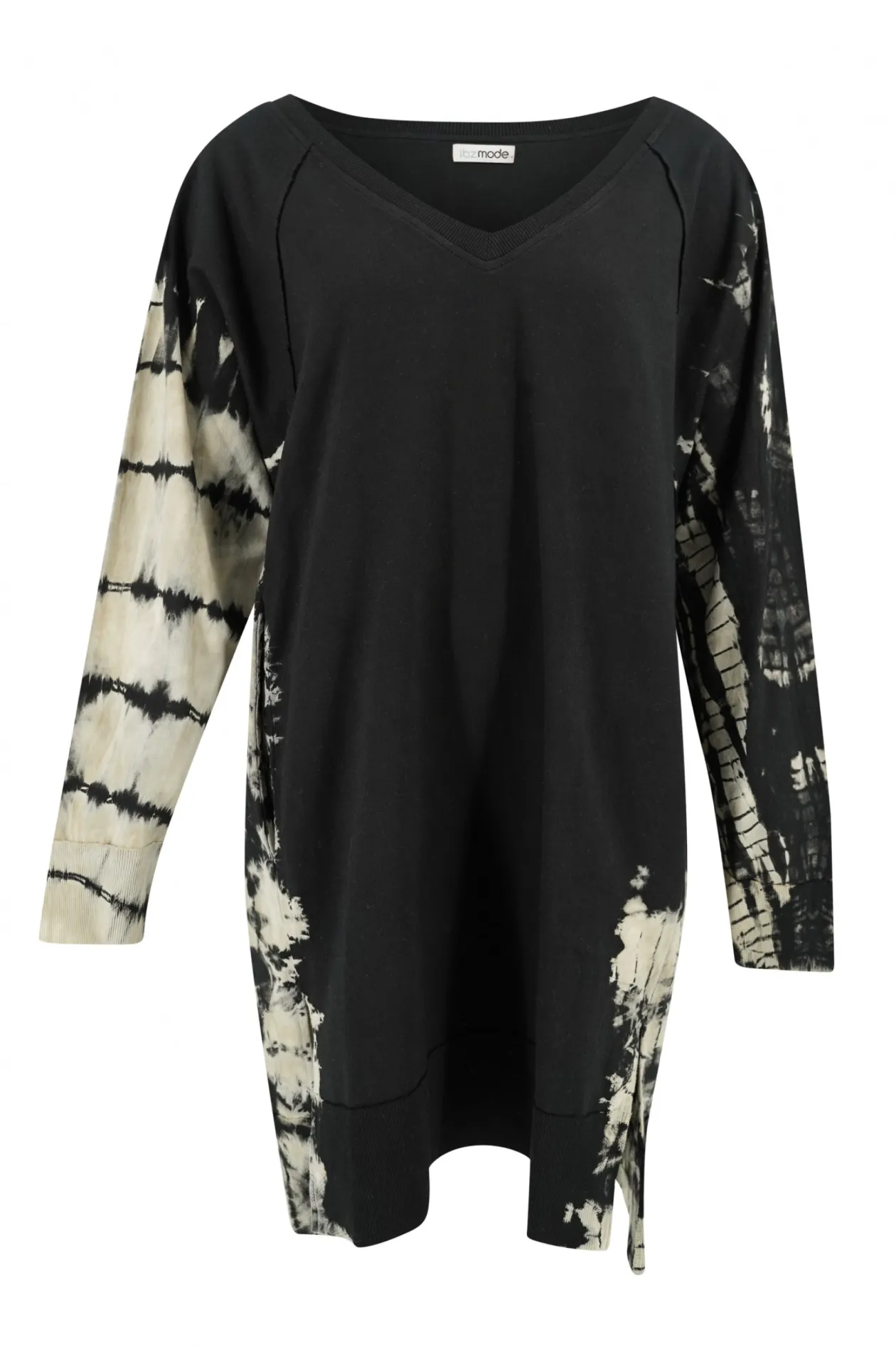 Pullover Kleid Chavela Schwarz Tie Dye