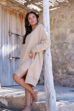 Pullover Kleid Chavela Taupe