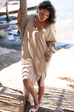 Pullover Kleid Chavela Taupe