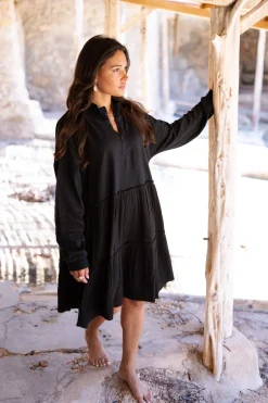 Pullover Kleid Coleta Schwarz