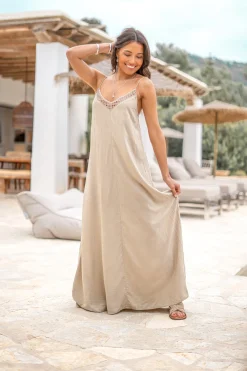 Riemenkleid Eli Taupe