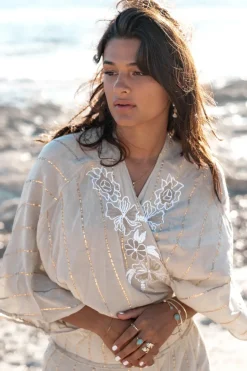 Ring Dots Silber Aqua