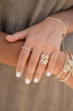 Ring Dots Silber Weiß