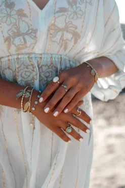 Ring Stein Gold Weiß