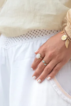 Ring Stein Gold Weiß