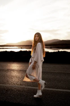 Rosafarbener Fransenrock