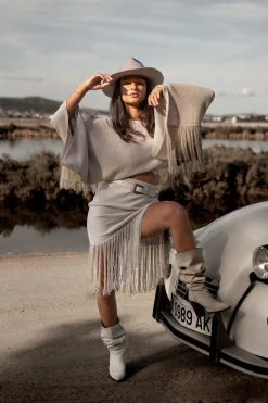 Rosafarbenes Fransentop