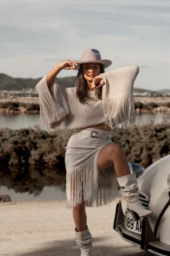 Rosafarbenes Fransentop