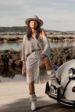 Rosafarbenes Fransentop