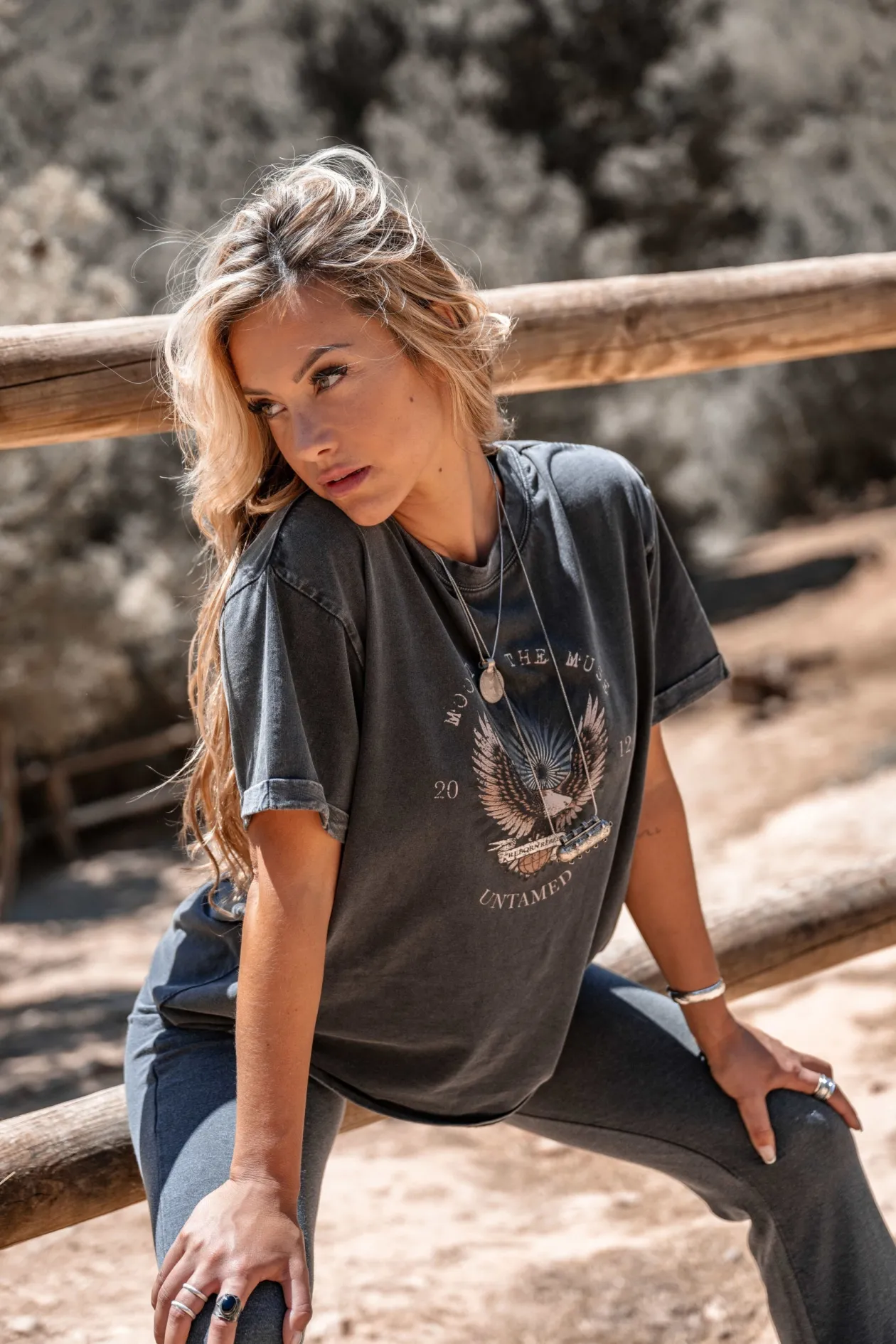 Sem Artwork T-shirt Stone Grey