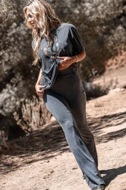 Sem Flared Pants Steingrau