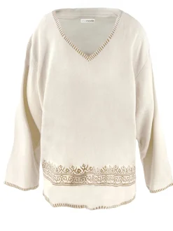 Shirt mit V-Ausschnitt Raf Ivory
