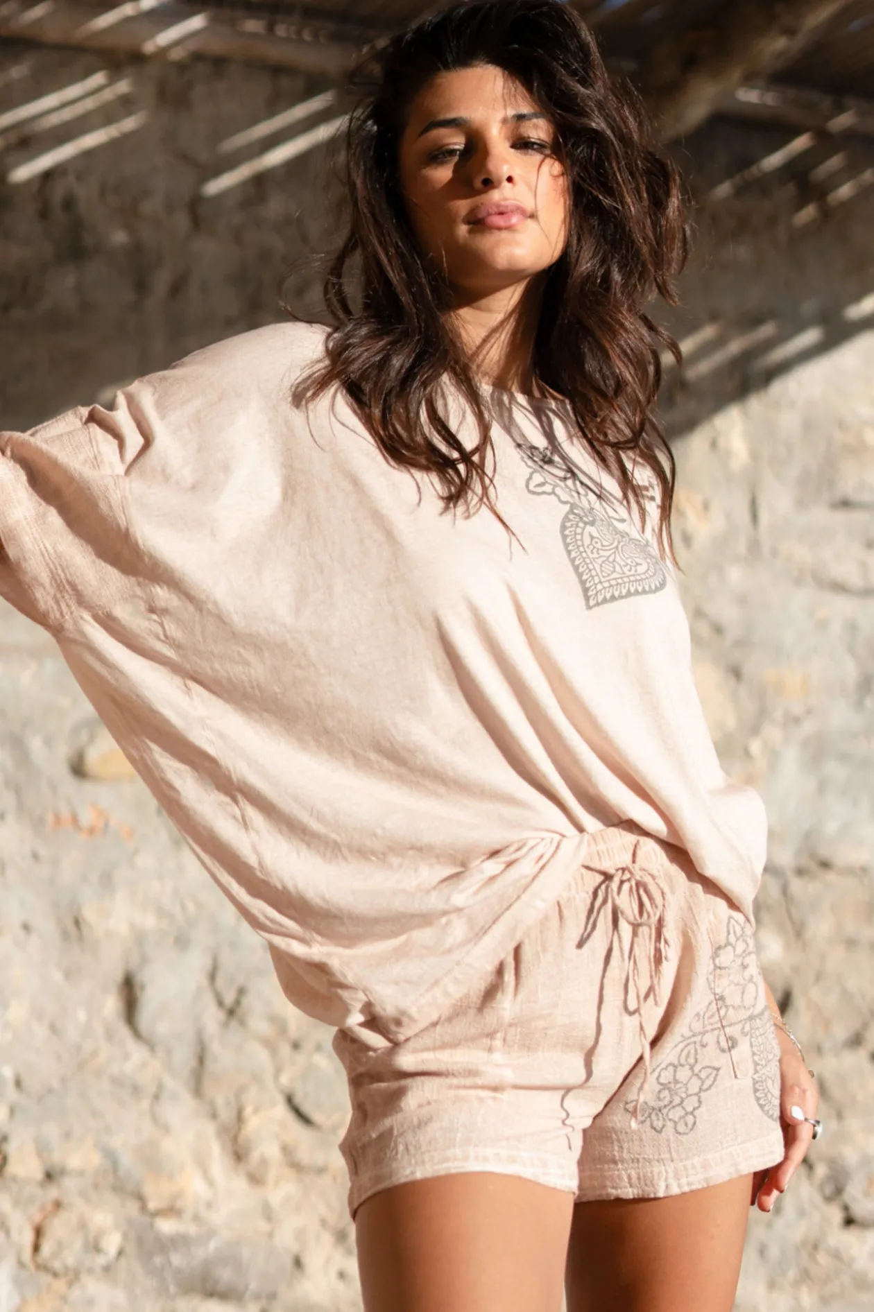 Shirt Square Jersey Sand