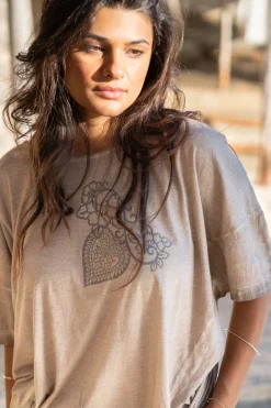 Shirt Square Jersey Taupe