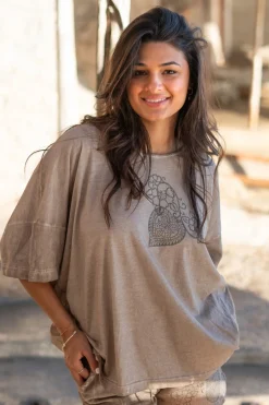 Shirt Square Jersey Taupe