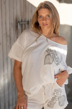 Shirt Square Jersey Weiß