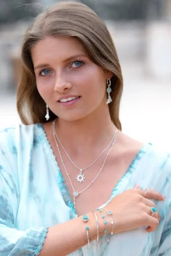 Sonnen-Halskette Silber